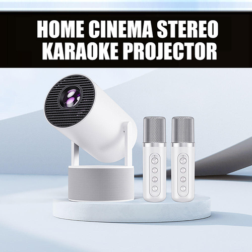 New Streaming Media Dual Microphone Karaoke Projector HY-300