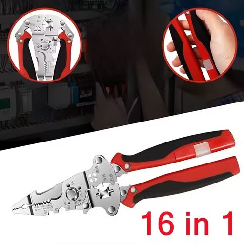 16 in 1 Wire Stripper Cable Crimping Plier Tool Multifunctional Wire Stripping Tool Foldable Cable Stripper For Electrician
