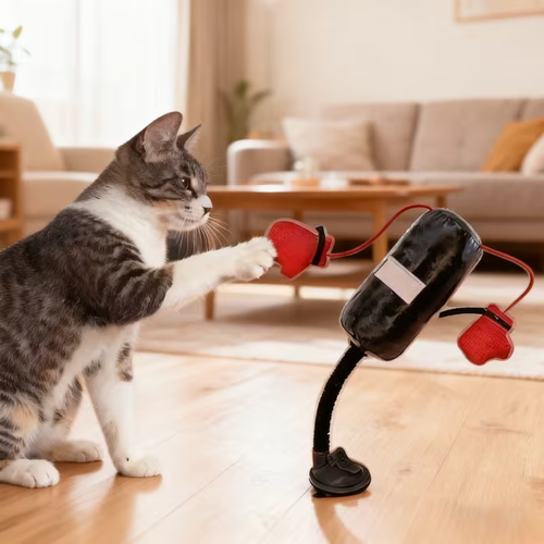 New cat-teasing toy, multi-functional cat-teasing boxing toy