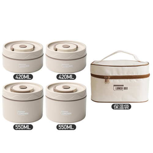 Hot-selling stainless steel insulated portable lunch box, microwave-safe, leak-proof lid.