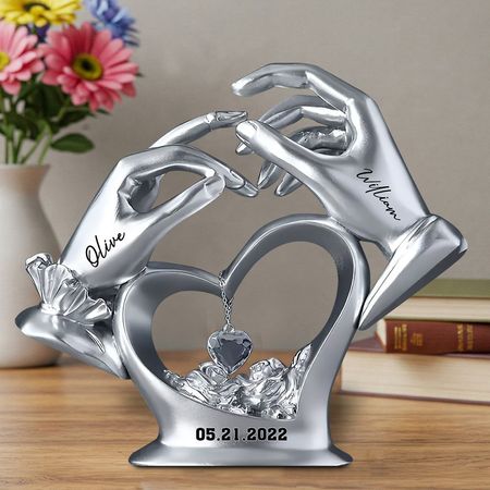 Regali di anniversario per coppie - Targa personalizzata in acrilico con forma personalizzata per coppie