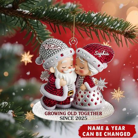 Ornamento acrilico personalizzato - Regali di nozze di Natale e anniversario personalizzati