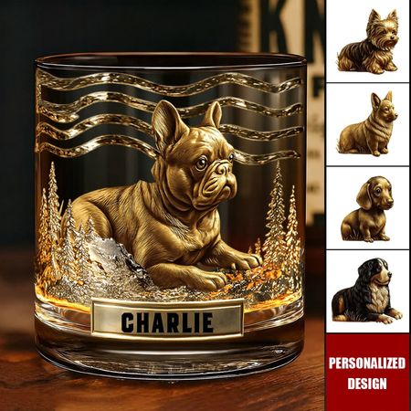 Bicchiere da whisky personalizzato per cani, regalo per gli amanti dei cani