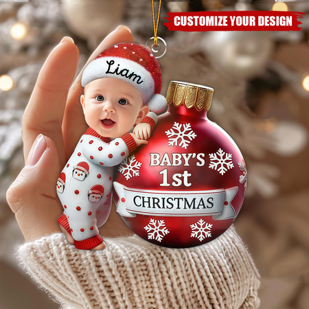 Ornamento personalizzato per neonati, ornamento per il primo Natale del bambino