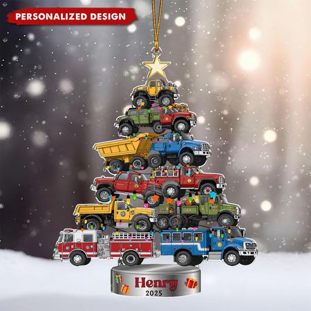 Decorazione natalizia personalizzata per camion, ricordo delle vacanze con veicoli