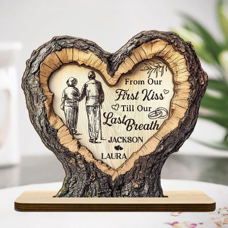 Insieme fino a diventare stelle - Targhetta personalizzata in legno a 2 strati con base piatta