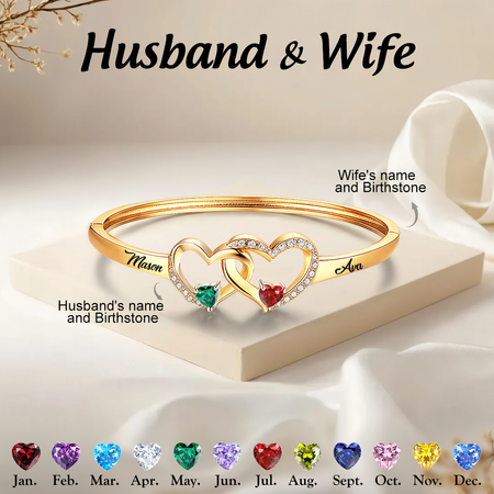 Insieme per sempre - Bracciale personalizzato con pietre portafortuna per coppie