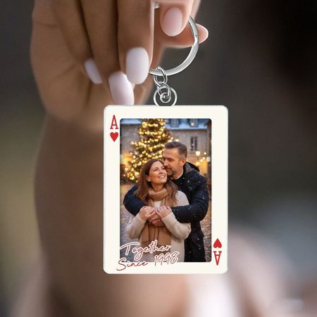 Portachiavi acrilico personalizzato a forma di foto di coppia personalizzato