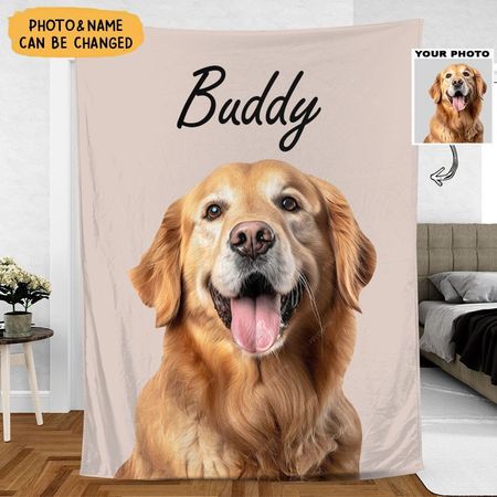 Coperta personalizzata per animali domestici con foto di gatto cane