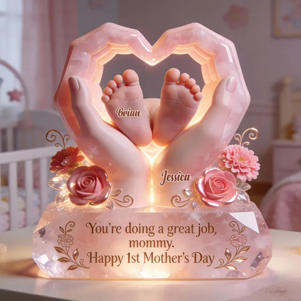 Personalizzato Stai facendo un ottimo lavoro, mamma Placca acrilica | Nome personalizzato primo ricordo della festa della mamma