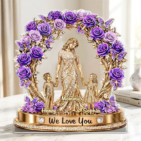 Targa acrilica personalizzata-Regali personalizzati per la festa della mamma per la mamma, la nonna-La mamma rende ogni giorno bello