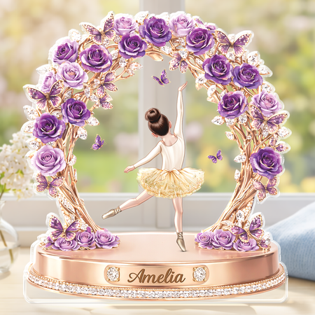 Placca acrilica a forma di ballerina personalizzata-Regali personalizzati per bambini
