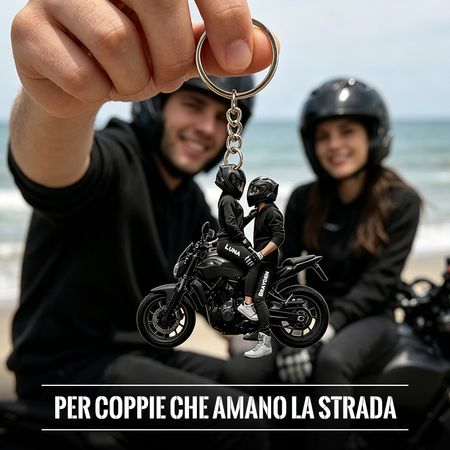 Coppia di moto personalizzato acrilico portachiavi regalo per le coppie di motociclisti