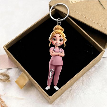 Alla mia infermiera preferita-Portachiavi acrilico personalizzato