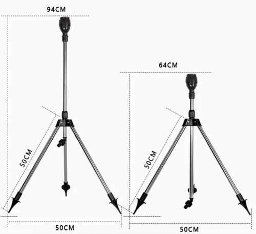 Stainless Steel Rotary Irrigation Tripod Telescopic Support Sprinkler