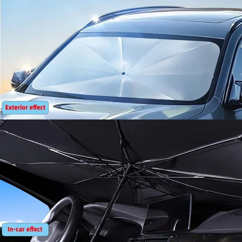 🎁 Guarda-chuva do para-brisa do carro - guarda-chuvl do carro Capa do guarda-sol UV Block Car Front Window (proteção de isolamento térmico) para para-brisa automático cobre a maia dobráveoria dos carros🎁