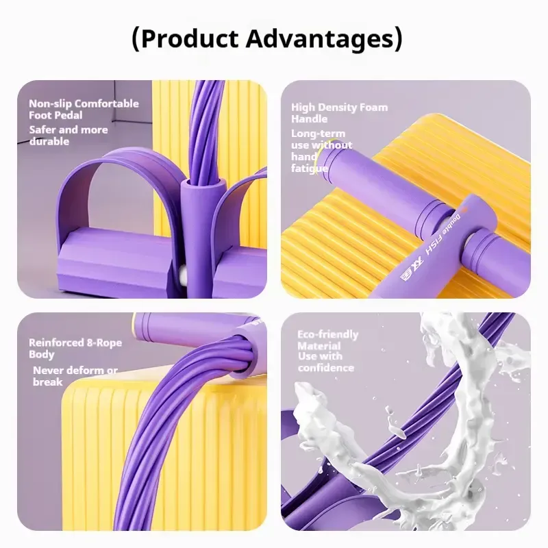 Adjustable 8-Strand Pedal Exerciser for Perfect Shoulder & Back