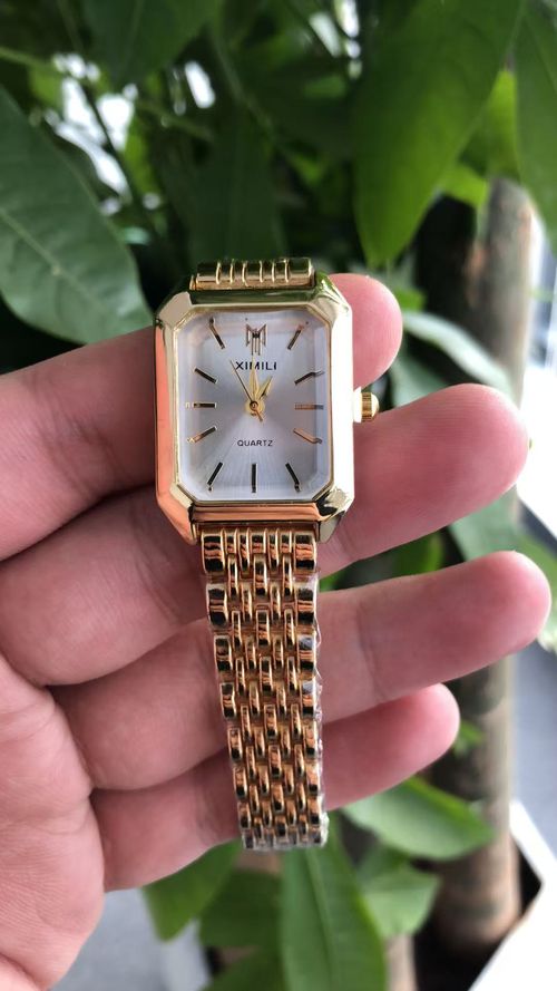 BOGO Free Trendy Square Alloy Watch  Platinum & Green-Gold Two Styles
