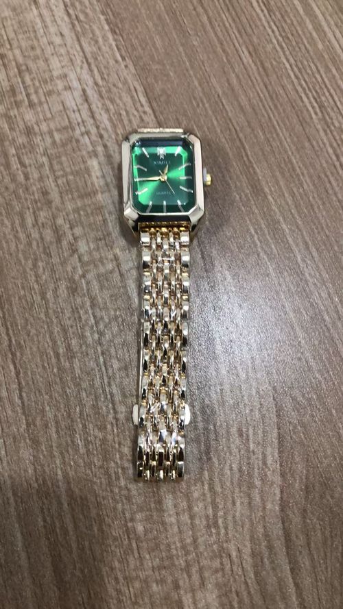 BOGO Free Trendy Square Alloy Watch  Platinum & Green-Gold Two Styles