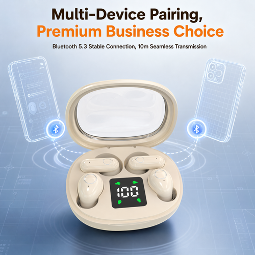 New 4-Pack Wireless Earphones | Digital Display & Gaming Mode All Day Use