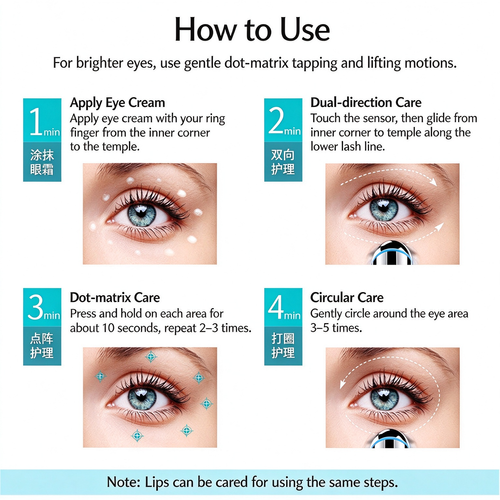 Electric Eye Cream Infuser, Full Face Use, Reduces Fine Lines, Lifts & Tightens