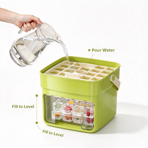 Double Layer Press Ice Cube Maker