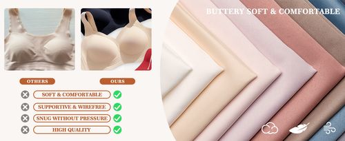 Seamless Wireless Bra for Women, Removable Pads, Minimizer Bra for Large Bust
