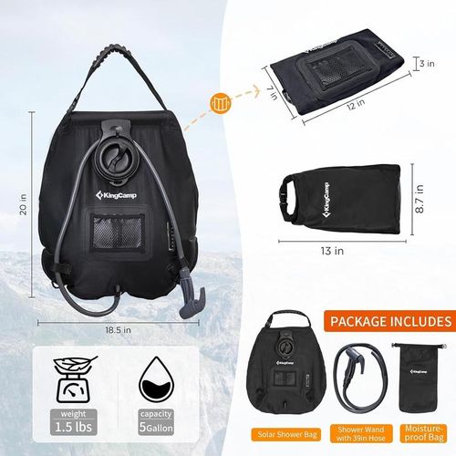 20L Outdoor Portable Solar Hot Water Shower Bag