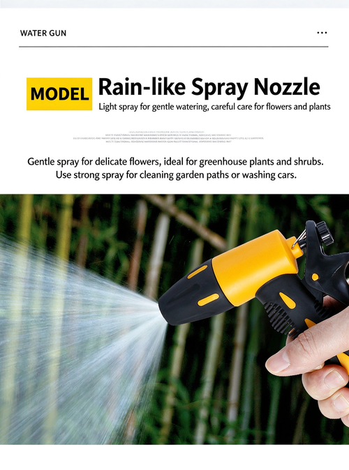 High Pressure Car Wash Spray Gun with 20m Spring Hose & Full Connector Set