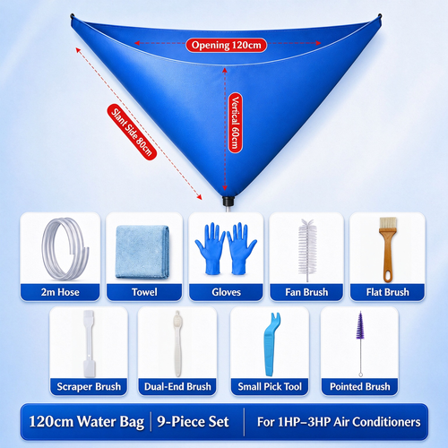 DIY AC Cleaning Kit with Waterproof Catch Bag & Drain Hose