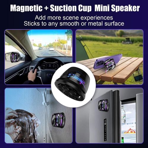 Upgraded Wireless Bluetooth Mini Speaker with Magnetic Bracket（Waterproof）