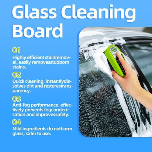 3Pcs Car Glass Oil Film Remover Brush, Windscreen Cleaner