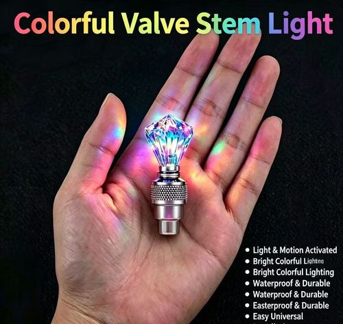 Colorful Diamond Tire Valve Light for Bike Motorcycle Car