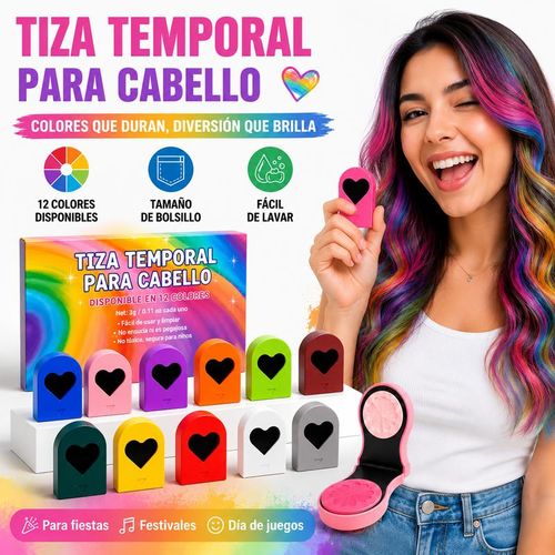 Temporary Hair Chalk Set With Applicator, Washable Hair Color