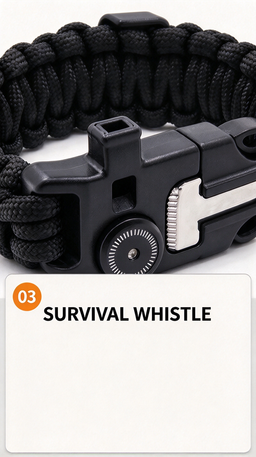 5-in-1 Multifunctional Outdoor Paracord Survival Bracelet