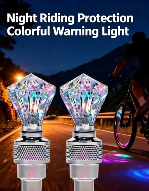 Colorful Diamond Tire Valve Light for Bike Motorcycle Car