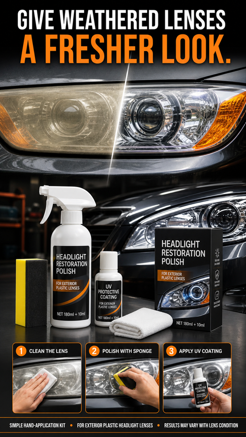 🔥 HOT SALE 🔥 COD! Headlight Restoration Polish | Helps improve cloudy, hazy and lightly yellowed exterior plastic headlights | Nairobi Inventory | Ships in 48 Hours | 7-Day Returns & Exchanges. Cash-on-Delivery orders are shipped from our Nairobi warehouse within 48 hours. Delivery normally takes 1–3 business days.
