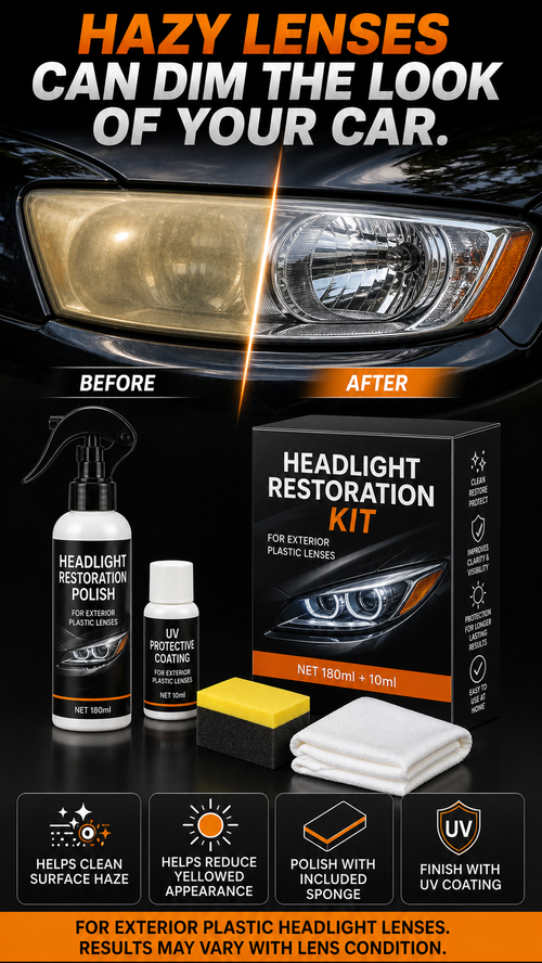 🔥 HOT SALE 🔥 COD! Headlight Restoration Polish | Helps improve cloudy, hazy and lightly yellowed exterior plastic headlights | Nairobi Inventory | Ships in 48 Hours | 7-Day Returns & Exchanges. Cash-on-Delivery orders are shipped from our Nairobi warehouse within 48 hours. Delivery normally takes 1–3 business days.