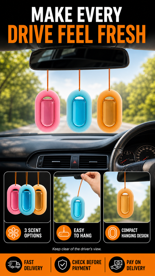 🔥 HOT SALE 🔥 COD! 3-Pack Hanging Car Fragrance Set | Rose Blossom, Cool Aqua & Warm Musk | Nairobi Inventory | Ships in 48 Hours | 7-Day Returns & Exchanges. Cash-on-Delivery orders are dispatched from our Nairobi warehouse. Delivery takes 1–3 business days.