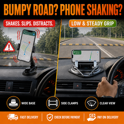 🔥 HOT SALE 🔥 Keep your map steady and your road view clear with a mechanical low-dashboard phone holder.| Nairobi Inventory | Ships in 48 Hours | 7-Day No-Questions-Asked Returns and Exchanges. Cash-on-Delivery orders will be shipped from our Nairobi warehouse within 48 hours. Delivery takes 1–3 business days.