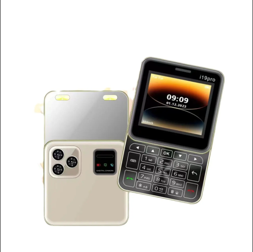 2024 New i19 Professional Square Slide Button Mini Phone 2.4 Inch Dual SIM 2G GSM Camera FM Bluetooth Unlock Small Cell Phone