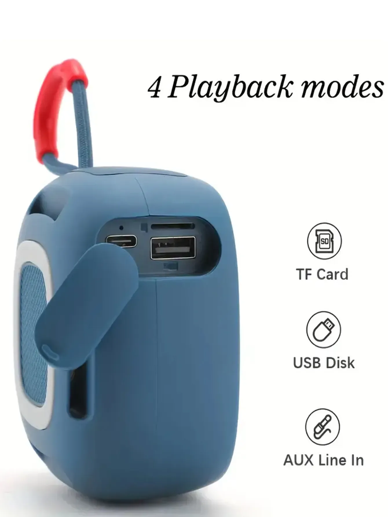 TG659 Portable Speaker Wireless Bluetooth Speakers with 5.3 Stereo FM USB Disk TWS Modes Waterproof for Outdoor Hifi Sound