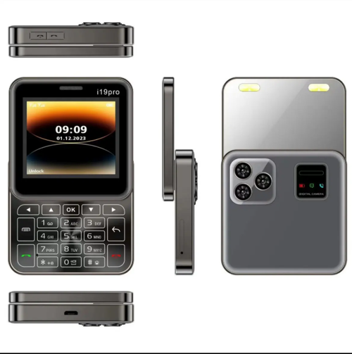 2024 New i19 Professional Square Slide Button Mini Phone 2.4 Inch Dual SIM 2G GSM Camera FM Bluetooth Unlock Small Cell Phone