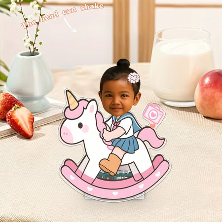 Customized Gift-pink unicorn Wobblejoy - Bobblehead Plus