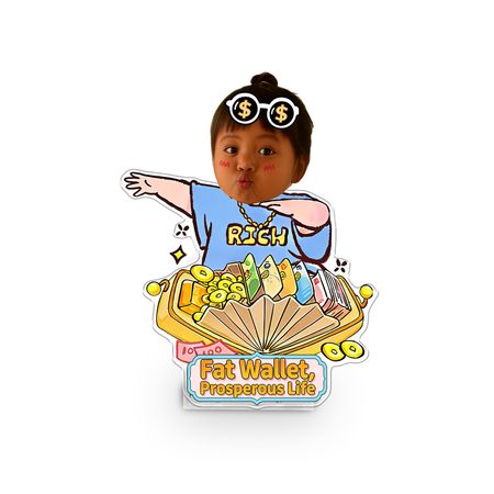 Custom-Rich Wallet Shaking Head Standee-DiyTree