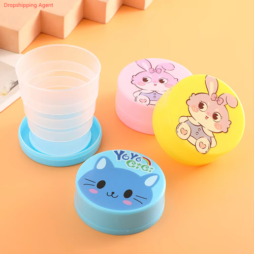 Portable Reusable Plastic Folding Cup Water Drinking Cup For Travel Outdoor（Buy one get two)