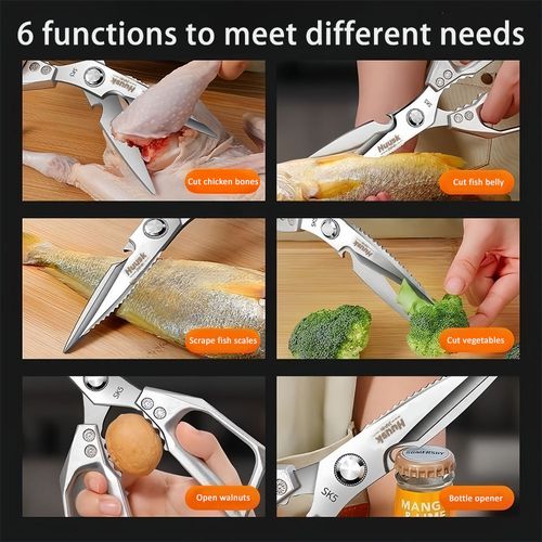 Multi-Function Stainless Steel Kitchen Scissors