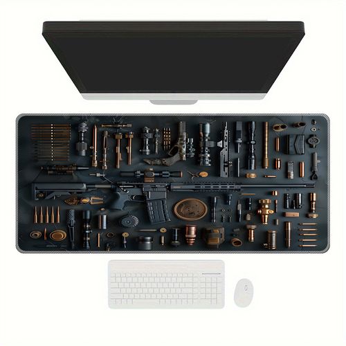 Large Natural Rubber Cool Gaming Illuminated Mouse Pad,  Wear-resistant Customizable Desk MousePad(XL)