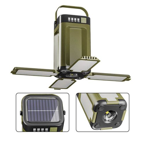 TAIKOO Solar Camping Light for Outdoor Hiking and Emergency Camping Light with Power Bank Function and Hook