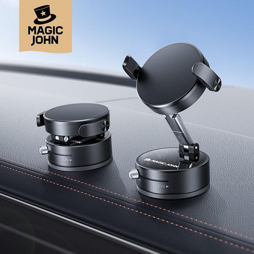 Car Magnetic Phone Holder Hands Free Double Sided Magnetic Vacuum Suction Phone Mount Holder for All Phones